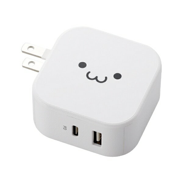 エレコム｜ELECOM USB Type-C 充電器 PD対応 合計出力32W タイプC ×1 タイプA ×1 【 iPhone iPad Galaxy Xperia AQUOS OPPO Android各種 Nintendo Switch 他 】 Type C USB-C ACアダプター コンセント ホワイトフェイス MPA-ACCP20WF [2ポート /USB Power Delivery対応]