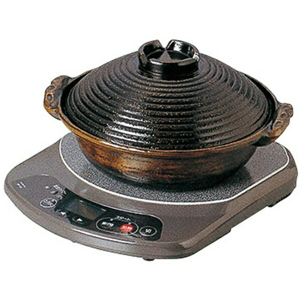 砺波商店｜Tonami Shouten 電磁用手造土鍋（黒アメ釉）30cm 35119