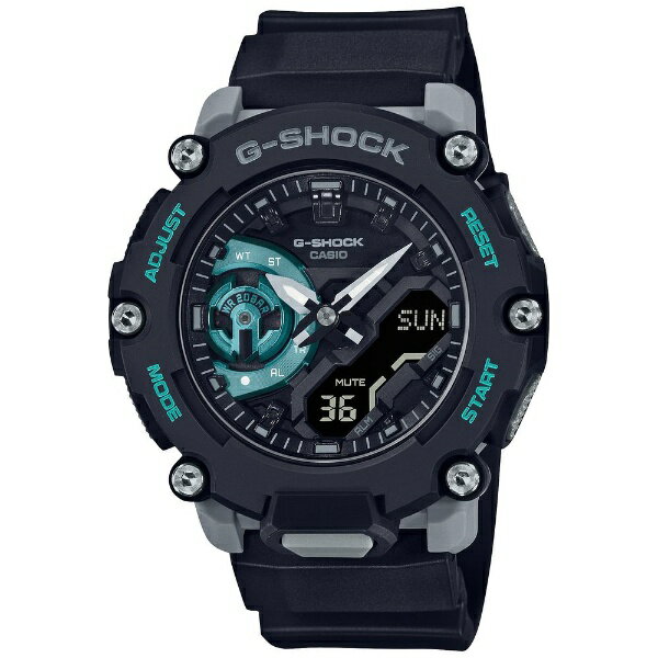 【エントリーで最大2万ポイント当たる｜4/23まで】 CASIO｜カシオ G-SHOCK（Gショック）カーボンコアガード構造採用 「GA-2200」シリーズ 文字盤：ブラック×ブルー GA-2200M-1AJF