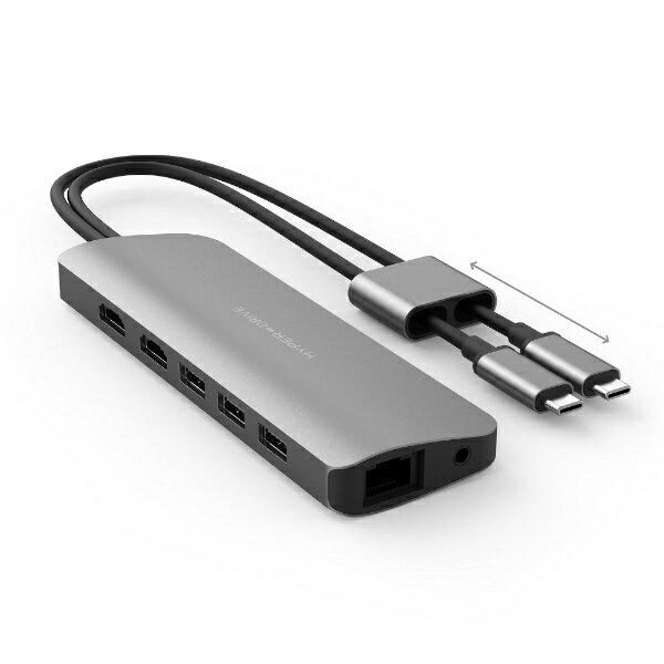 HYPERåϥѡ MacBook Pro / Airб USB-Cx2USB-C ᥹ ɥåx2 / HDMIx2 / LAN /3.5mm / USB-Ax3 / USB-C USB PDб 60W ɥå󥰥ơ HP-HD392GR [USB Power Deliveryб]