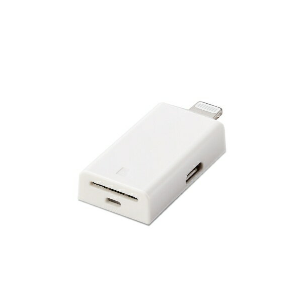 쥳ELECOM MR-LD102WH ɥ꡼ Lightning microSD Type-CѴץ° ľޤ ۥ磻