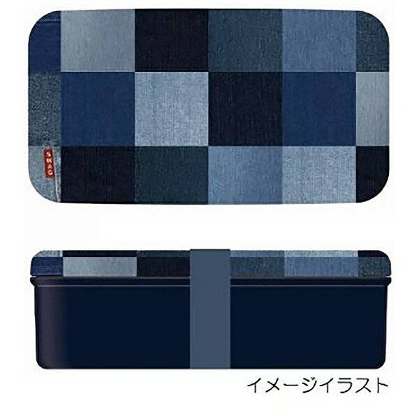 Skater｜スケーター おかずのっけ弁当箱メラミン蓋 870 デニム SLLB9M [食洗機対応/蓋以外電子レンジ対応]