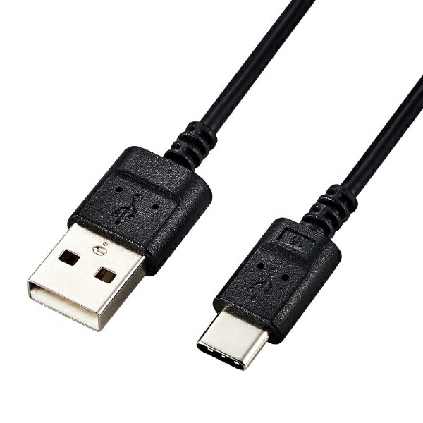 エレコム｜ELECOM USB Type-Cケーブル/スマホ用/USB（A-C）/極細 ブラック MPA-ACX10BK