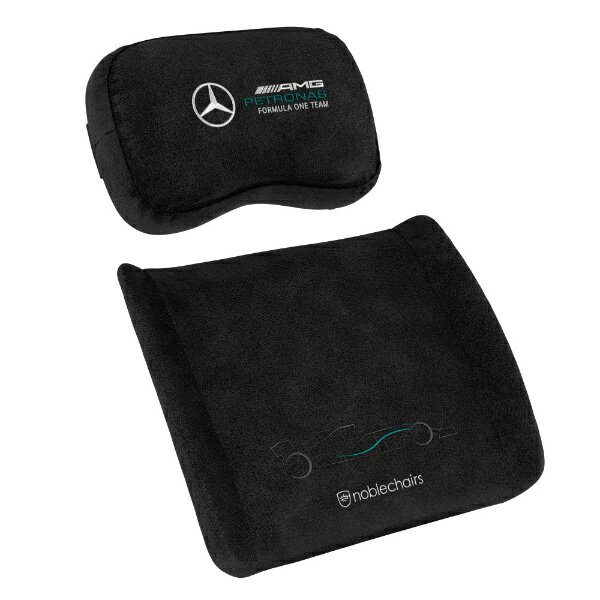  noblechairs｜ノーブルチェアーズ noblechairs ゲーミングチェア 交換用 メモリーフォーム クッションセット (ネックピロー ＋ ランバーサポート) Mercedes-AMG Petronas Formula One Team Edition ブラック NBL-SP-PST-012