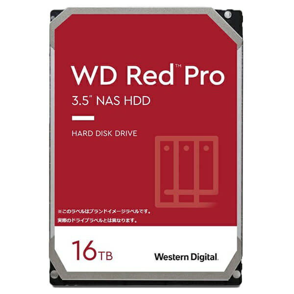 WESTERN DIGITAL｜ウェスタン デジタル 内蔵HDD SATA接続 WD Red Pro(NAS) WD161KFGX [16TB /3.5インチ]