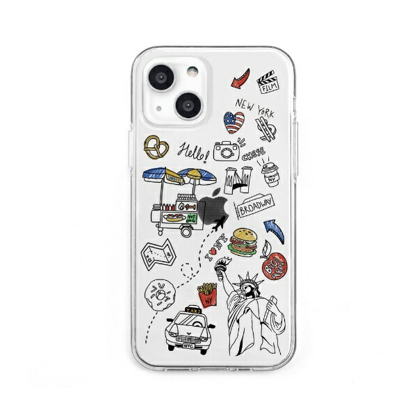 ROA｜ロア iPhone 13 対応 6.1inch 2眼 ソフトクリアケース I LOVE NEWYORK Dparks DS21152i13