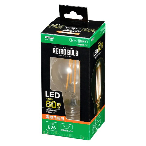 YAZAWA｜ヤザワ フィラメントLED電球 60形 E26 LDA7LGC2 [E26 /一般電球形 /60W相当 /電球色 /1個 /全方向タイプ]