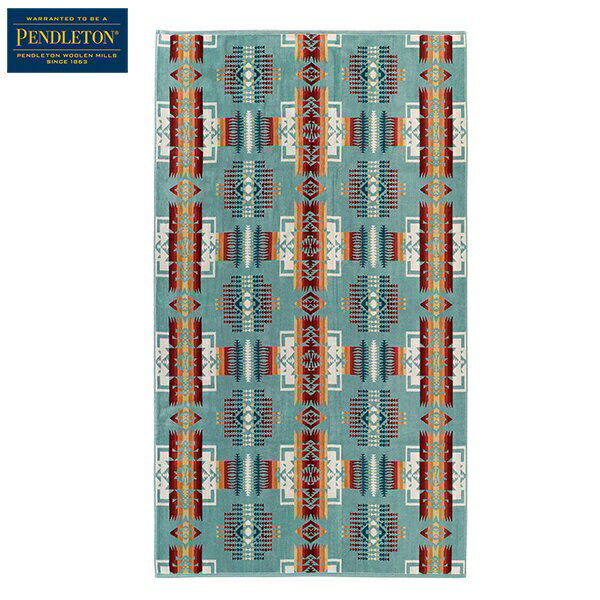 PENDLETON｜ペンドルトン タオル ジャガードバスタオルオーバーサイズ Oversize Jacquard Towels(178×102cm/チーフジョセフアクア) 19373185-51128