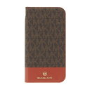 マイケル・コース スマホケース レディース マイケルコース｜MICHAEL KORS MICHAEL KORS - Folio Case Bicolor with Tassel Charm for iPhone 13 [ Brown/Red ] MICHAEL KORS　マイケルコース MKBCBRDFLIP2161