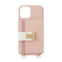 ランバン オン ブルー スマホケース レディース ランバン｜LANVIN LANVIN en Bleu - Wrap Case Pocket Monogram with Neck Strap for iPhone 13 mini [ Smoky Pink ] LANVIN en Bleu　ランバンオンブルー LBSDSMPPWNSIP2154