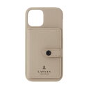 obLANVIN LANVIN COLLECTION - Shell Case Pocket for iPhone 13 [ Gray ] LANVIN COLLECTION@oRNV LCPTGRYSCIP2161