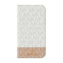 マイケル・コース スマホケース レディース マイケルコース｜MICHAEL KORS MICHAEL KORS - Folio Case 2-Tone Signature with Tassel Charm for iPhone 13 [ Bright White/Ballet ] MICHAEL KORS　マイケルコース MK2SWBIFLIP2161