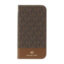 マイケルコース｜MICHAEL KORS MICHAEL KORS - Folio Case Bicolor with Tassel Charm for iPhone 13 Pro Brown/Camel MICHAEL KORS マイケルコース MKBCBCMFLIP2162