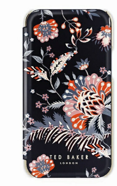 Ted Baker　テッドベーカー Ted Baker - Folio Case for iPhone 13 mini [ Spiced Up Black Pale Gold ] Ted Baker　テッドベーカー 83397