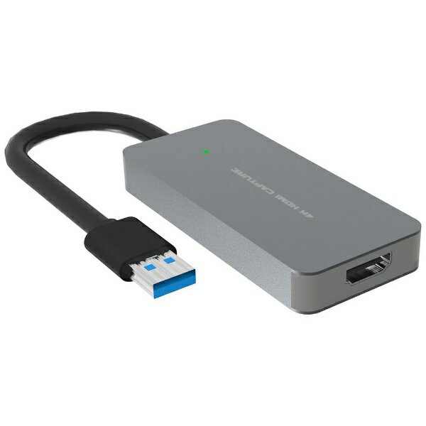 アペックス｜APEX ウェブカメラ化 USB-A接続 →ポート：HDMI Aqual 4K HDMIキャプチャーL シルバー AXK4KHCL