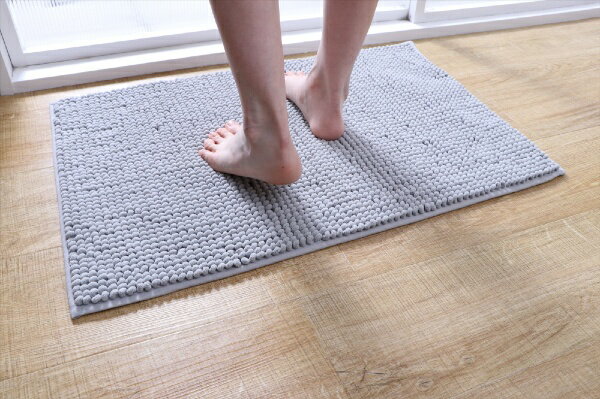 イケヒコ｜IKEHIKO もちもちループバスマット (50×75cm/グレー)