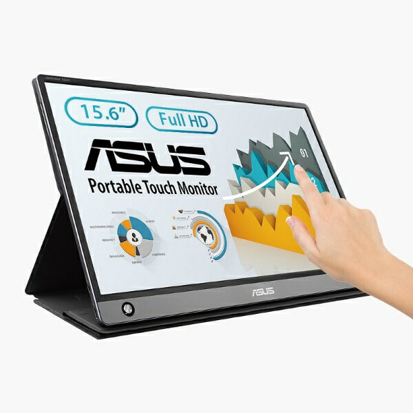 ASUS｜エイスース USB-C接続 PCモニター ZenScreen Touch MB16AMT(タッチパネル) ダークグレー MB16AMT-J [15.6型 /フルHD(1920×1080) /ワイド]