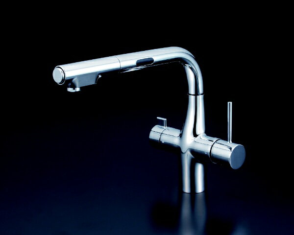 KVK｜ケーブイケー ビルトイン浄水器用シングルシャワー付混合栓(センサー)(撥水) KM6131SCECHS 