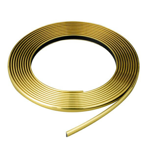 セイワ｜SEIWA CORPORATION 車外用品　マルチモール　幅8mm　長さ4m　カラー：ゴールドメッキ ゴールド..