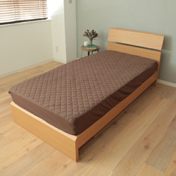 Futon Covers - メルクロス｜MERCROS やわらか天竺ニット抗菌防臭わた入り一体型BOXシーツ（キング/約180×200×30cm/ブラウン）