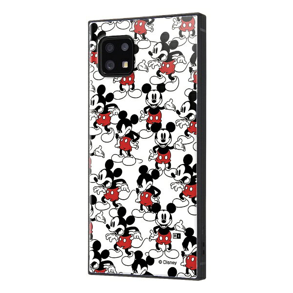 イングレム｜Ingrem AQUOS AQUOS sense6s/sense6 /『ディズニーキャラクター』/耐衝撃ハイブリッドケース KAKU/『ミッキーマウス/総柄』 イングレム IQ-DAQSE6K3TB/MKB1