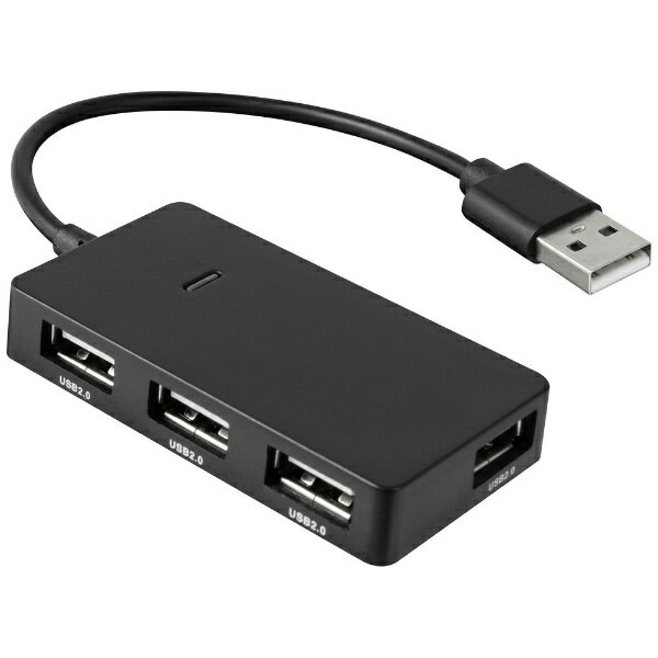 グリーンハウス｜GREEN HOUSE GH-HB2A4A-BK USB-Aハブ (Mac/Windows11対応) ブラック バスパワー /4ポート /USB2.0対応