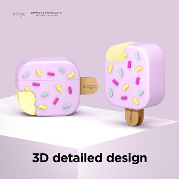 ELAGO｜エラゴ AirPods3 カラビナ付き シリコンケース elago ラベンダー EL_AP3CSSCIE_LV