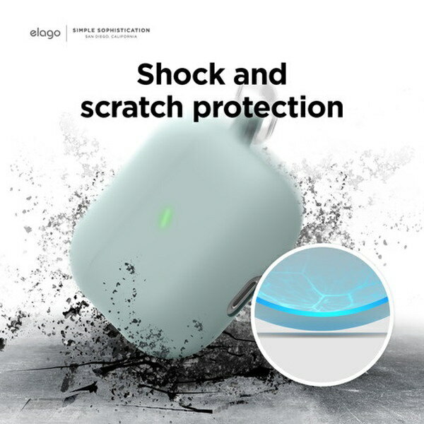 ELAGO｜エラゴ AirPods3 シリコン・PC ハイブリットケース elago ミント EL_AP3CSSCLG_MT