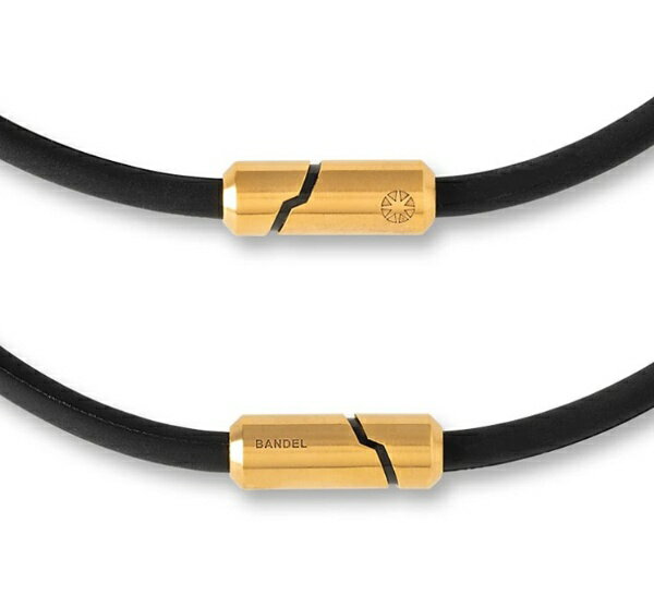 BANDEL｜バンデル 磁気ネックレス Bold Necklace Stack ボールド ネックレス スタック（47cm/ゴールド×ブラック）HLCNBSCGB47 2