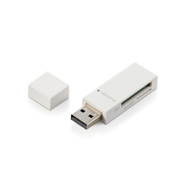 쥳ELECOM ɥ꡼ ƥå USB2.0б SD+microSDб ۥ磻 MR-D205WH