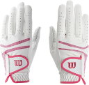 キャスコ|kasco 【レディース 両手用】ゴルフグローブ ハイパーパフォーマンス HYPER PERFORMANCE Wilson Staff(/ホワイト×ピ...