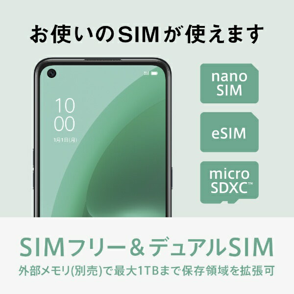 OPPO｜オッポ 【防水・防塵】OPPO A55s 5G グリーン「CPH2309GR」Snapdragon 480 5G 6.5型・メモリ/ストレージ： 4GB/64GB nanoSIM x2 DSDV対応 ドコモ / au / ソフトバンク対応 SIMフリースマートフォン【国内正規品】