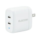 エレコム｜ELECOM USB Type-C 充電器 PD対応 合計出力40W タイプC ×2 【 iPhone iPad Galaxy Xperia AQUOS OPPO Android各種 Nintendo Switch 他 】 Type C USB-C ACアダプター コンセント ホワイト MPA-ACCP25WH 2ポート /USB Power Delivery対応