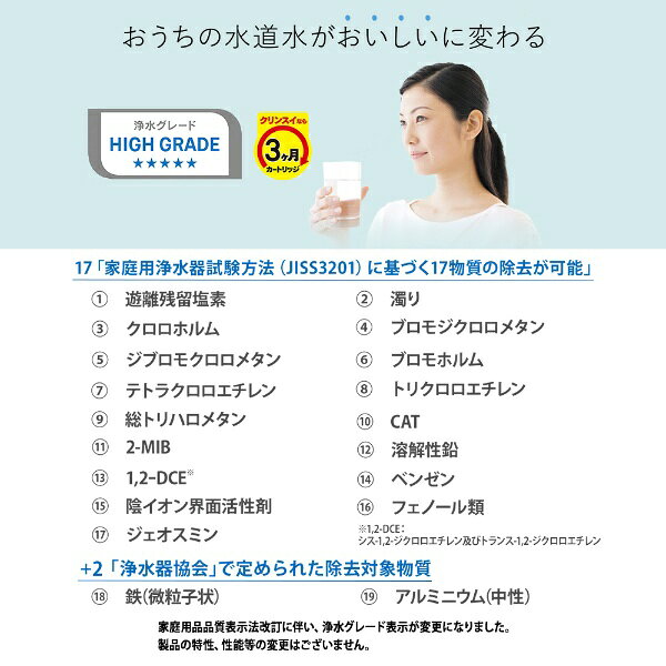 楽天ビック(ビックカメラ×楽天)の三菱ケミカルクリンスイ｜MITSUBISHI CHEMICAL 蛇口直結型浄水器 CSP811WT｜アングル3