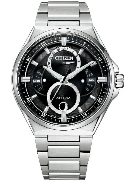 アテッサ シチズン｜CITIZEN ATTESA（アテッサ） エコ・ドライブ時計［ソーラー時計］ リングソーラー ACT Line トリプルカレンダー ムーンフェイズ シルバー BU0060-68E