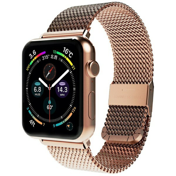 ROA｜ロア CLIP MESH BAND for Apple Watch（45/44/42mm） miak（ミアック） ローズゴールド SMAMAW4244RG