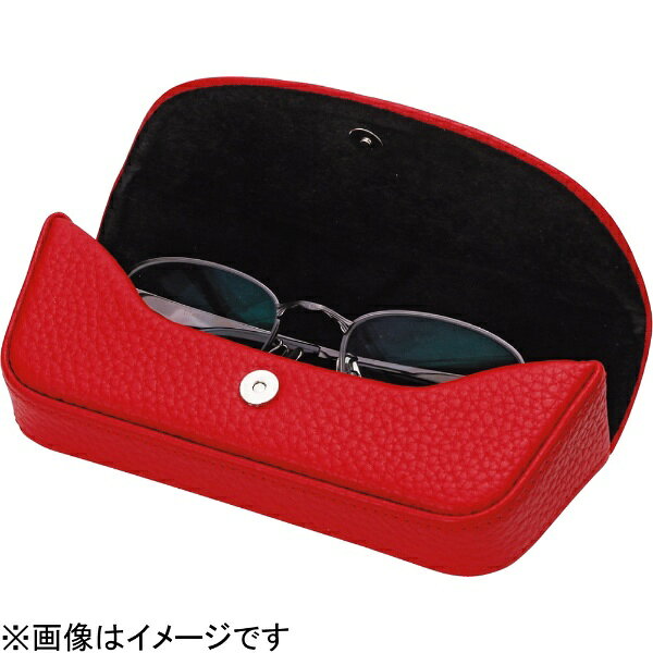 楽天ビック(ビックカメラ×楽天)のパール｜Pearl 本革ハード メガネケース EH-51 RE レッド｜アングル2