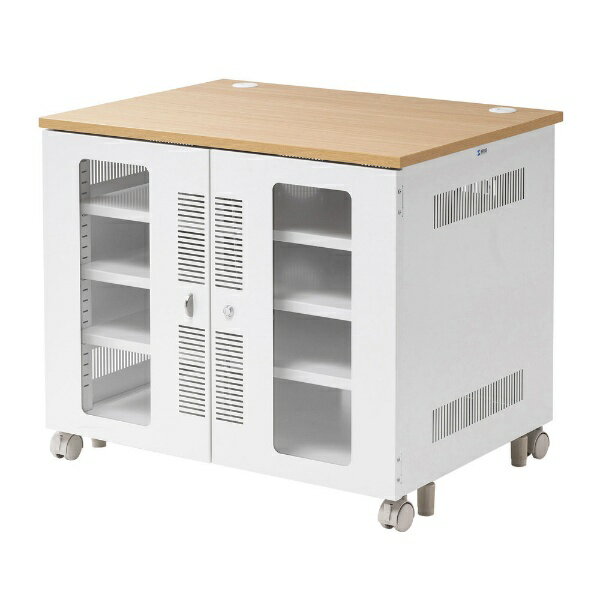 空間を明るく彩る木目天板×ホワイトフレームの機器収納ボックス。■様々な機器の収納に便利です。オフィスの隅などに設置できるので、空間を無駄なく使えます。■NAS、HDD、ルーター、LANハブ、防犯カメラのレコーダーなどの小型機器の収納にも最適...