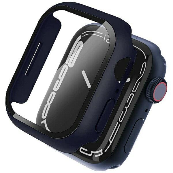 KUTUROGIAN｜クツロギアン Impact case for Apple Watch Series 7（41mm） 液晶部保護ガラス付きポリカーボネート製ケース Casestudi ネイビー CSWTIP41NV