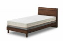 関家具|SEKI FURNITURE 【フレームのみ】プレジー(セミダブルサイズ/ウォールナット/ウッドスプリング/2口コンセント付き/収納なし)【キャンセル・返品不可】 【代金引換配送不可】