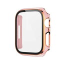アイキューラボ|iQ Labo Apple Watch 液晶ガラス一体型カバー ゴールドライン 41mm ピンク AW-GLGPC41-PK(2)