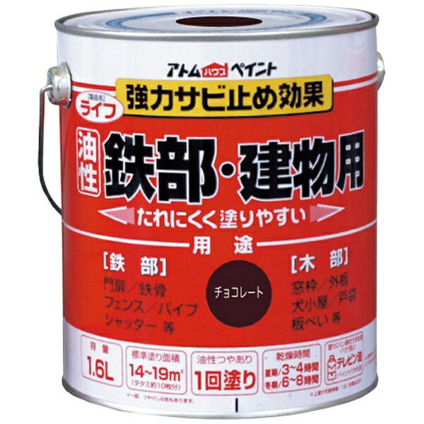 アトムサポート｜Atom Support アトムハウスペイント ライフ 油性 鉄部・木部用 1....