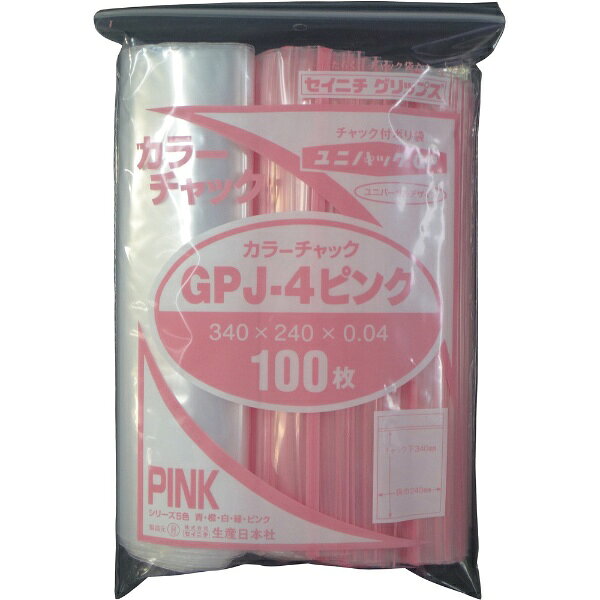 生産日本社｜SEISANNIPPONSHA セイニチユニパックGPJ‐4カラーチャックピンク GPJ4COLORCHAKKUPINK