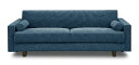関家具|SEKI FURNITURE ソファベッド バサラ2(ブルー/木脚ブラウン/約幅196×奥行81~100×高さ72×座面高さ44cm)【キャンセル・返品不可】