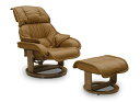 関家具|SEKI FURNITURE リクライナー プリメーラ4(ブラウン/チェア約幅83×奥行86~121×高さ98~85×座面高さ42~45cm/スツール約幅55×奥行48×高さ40cm)【キャンセル・返品不可】