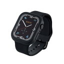 GRbELECOM AbvEHb` Jo[ P[X Apple Watch Series 8 / 7 [ 45mm ] tJo[ nCubh KX Z~bNR[gKX dx10Hȏ Sʕی t  wh~ Uh~ ubN ubN AW-21AFCGCBK