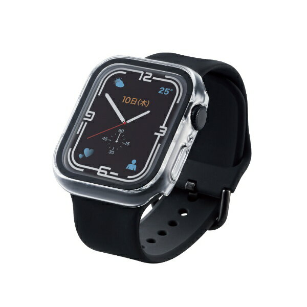 쥳ELECOM åץ륦å С  Apple Watch Series 8 / 7 [ 45mm ] ե륫С ϥ֥å 饹 10H ݸ վ ¦ ɻ ɻ 2Ź¤ ɻ ꥢ ꥢ AW-21AFCGCR