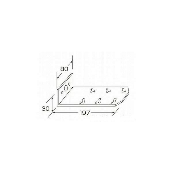 JET INOUE｜ジェット・イノウエ フラットマーカーランプ取付ステー L型 80×30×197 502843
