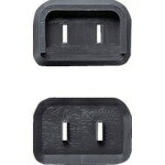 トラスコ中山｜TRUSCO NAKAYAMA TRUSCOプラグ安全カバー2Pスイングプラグ用50P入ブラック PL2LCAP-50P-BK3100
