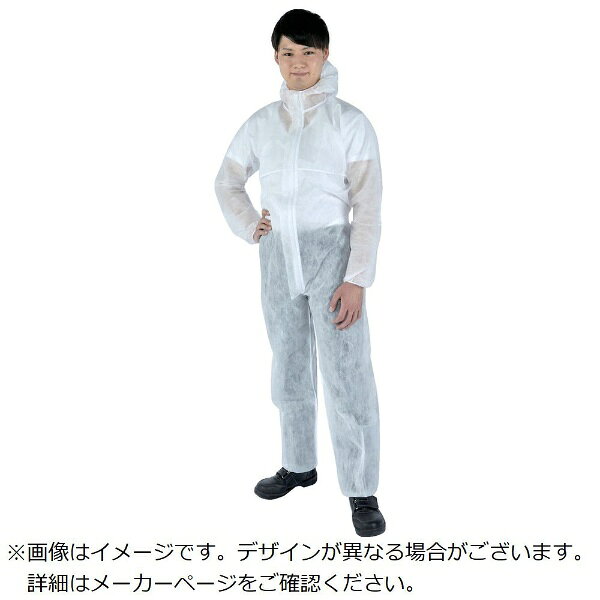 特長■使用されている素材（不織布）は日本国内で製造されています。用途■一般作業現場に。■塗装業の液体飛沫や、粉じん、粉体を扱う作業からの保護に。■清掃作業に。■その他着衣を汚したくない作業に。仕様■色：ホワイト■サイズ：XL■ウエスト(cm)：132■股下(cm)：84■適応身長(cm)：175?185■適応胸囲(cm)：100?108■適応股下(cm)：72?77■着丈(cm)：180■袖丈(cm)：96■胴周り(cm)：132■使い捨てタイプ■フード付き■フード・手首・足首はゴム入り■身頃ファスナー付き■表面コーティングなし■目付35g材質仕上げ■不織布（リサイクルセット内容付属品注意■医療用途ではございません。■引火しやすい為、火気使用時の着用は厳禁です。■アイロン掛けは避けて下さい。■使用後は各地方自治体の規則に従い速やかに廃棄して下さい。■JIS8115認定品ではありません。
